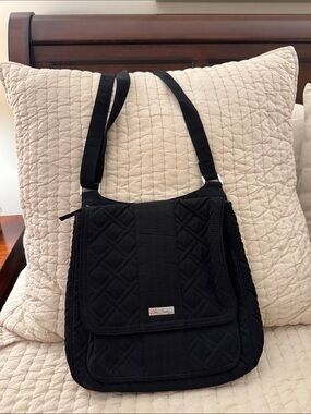 Vera Bradley Black Quilted Shoulder Crossbody Bag
